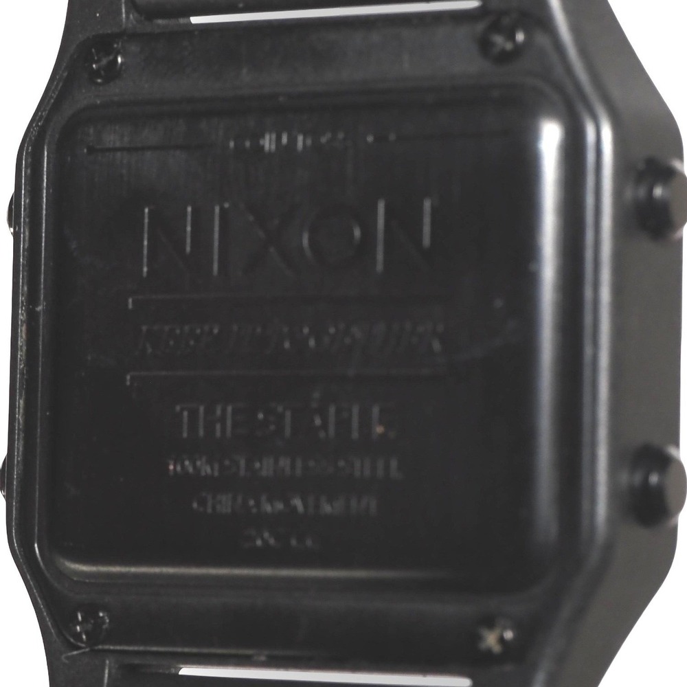 Nixon Staple Black Digital Watch Dual Display Timer Rubber Band A1309-001 - Picture 8 of 8